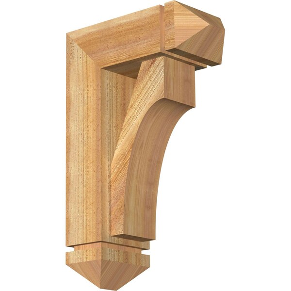 Ekena Millwork Westlake Arts and Crafts Rough Sawn Bracket w/ Offset Brace, Western Red Cedar, 6"W x 14"D x 22"H BKT0604X14X22WTL03RWR - main